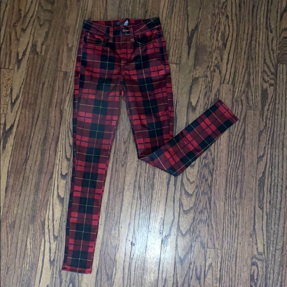 NEW Aqua plaid pants